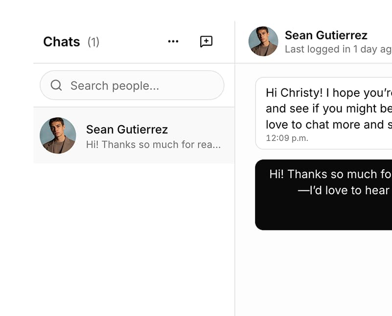 Vista previa de conversaciones