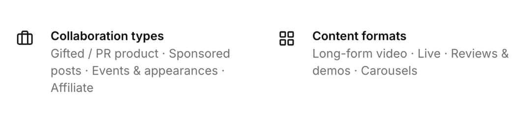 Vista previa de plantilla de perfil