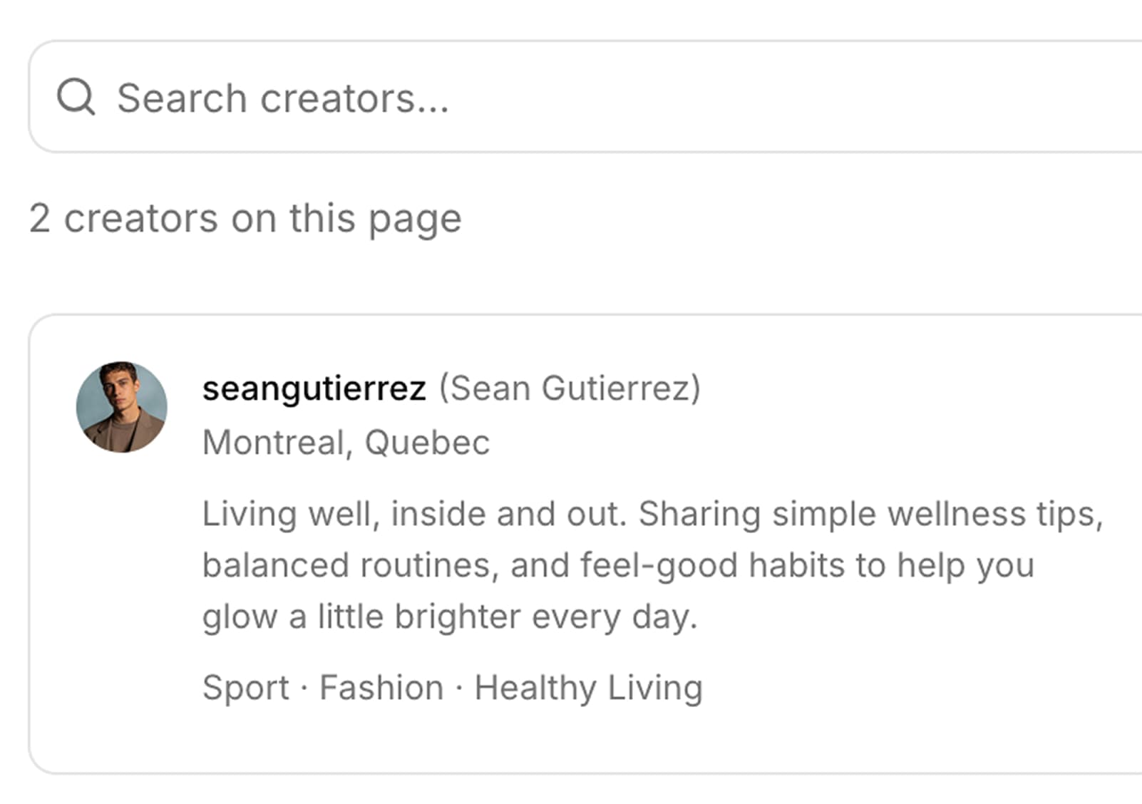 Interfaz de búsqueda del directorio